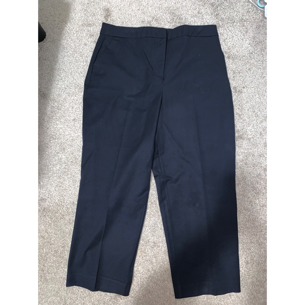 Boden Richmond 7/8 Navy Blue Cropped Trousers Pants US 12P UK 16P R0248